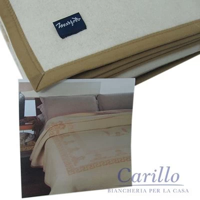 OFFERTISSIMA! ELEGANTE COPERTA PLAID MARZOTTO MISTO LANA MATRIMONIALE E412 - immagine 2