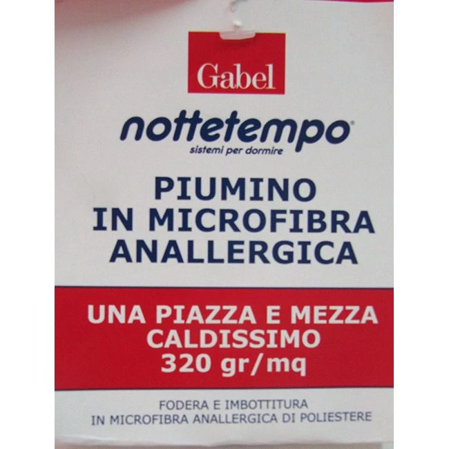 Piumino Gabel Microfibra Anallergico Caldissimo 320 Gr Matrimoniale G548 - immagine 2