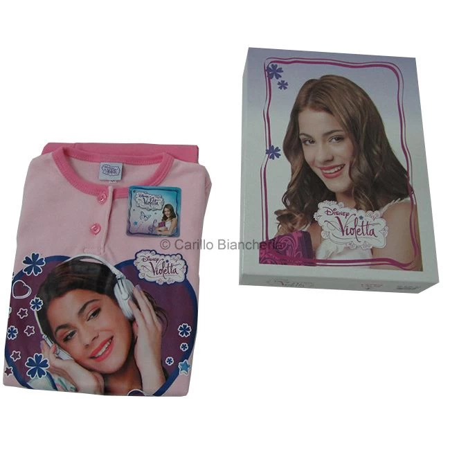 Disney Violetta Pigiama Bambina Ragazza Caldo Cotone Da 3 A 10 Anni Rosa G966 - immagine 2