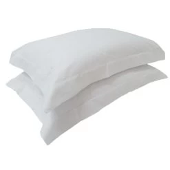 Coppia Federe Cotone Percalle Per Guanciale Con Punto A Giorno Maestri Cot. H826