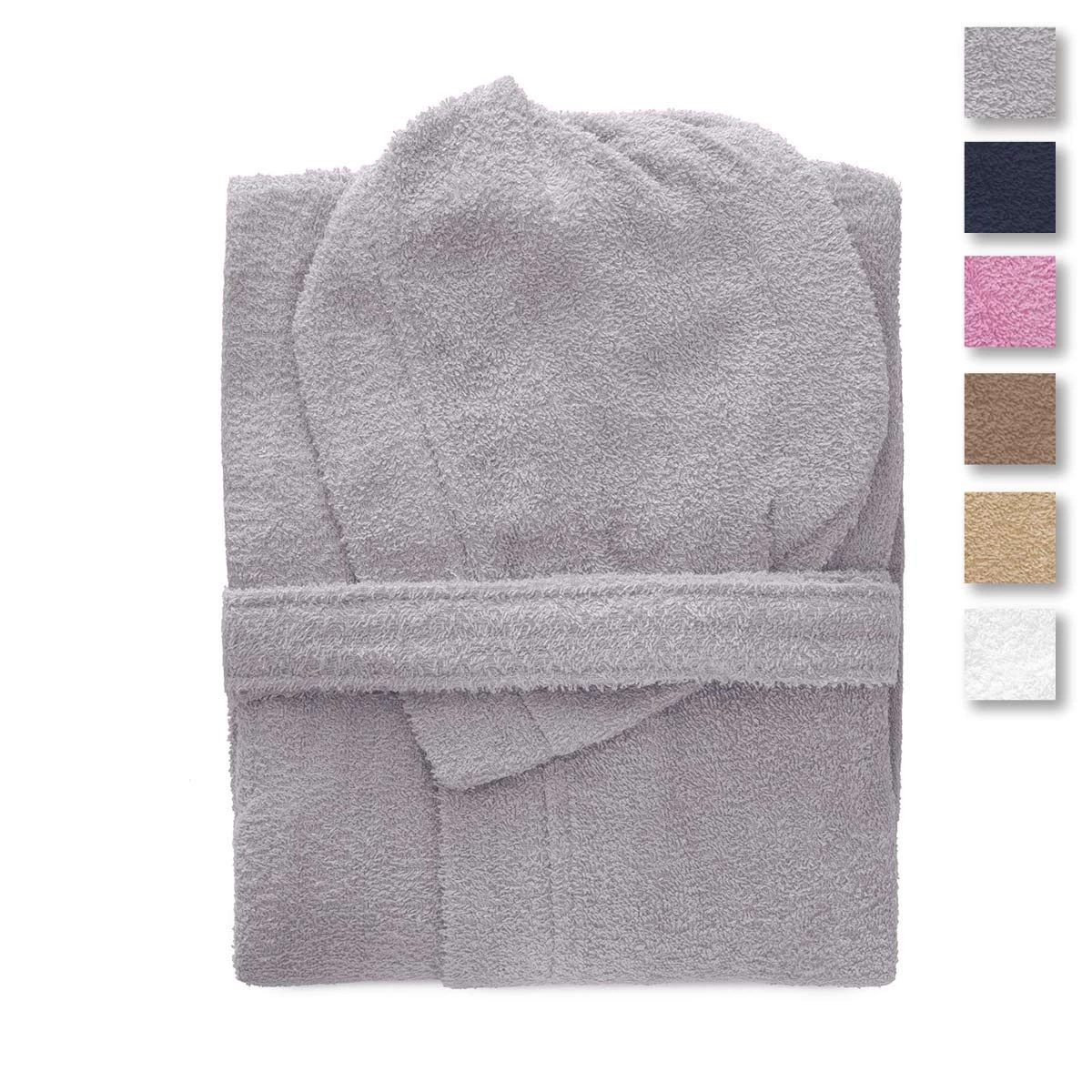 Accappatoio Novia Con Cappuccio Microspugna Di Puro Cotone 270 Gr/mq P529