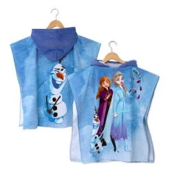 Accappatoio Poncho Frozen Disney In Spugna Taglia Unica J591