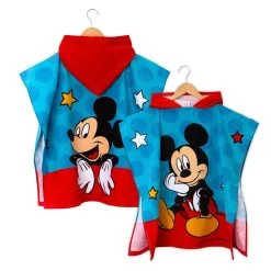 Accappatoio Poncho Topolino Disney In Spugna Taglia Unica J589