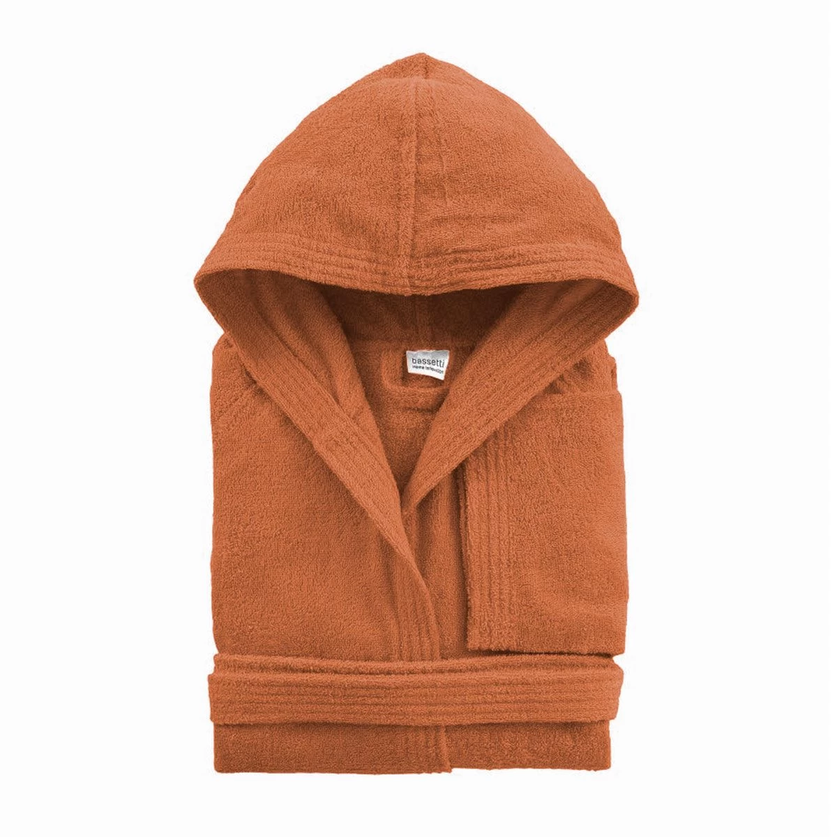 Accappatoio Adulto Bassetti 360 Gr/mq Con Cappuccio Tinta Unita R157 - immagine 2