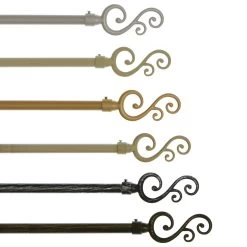 Bastone Per Tenda In Ferro Estendibile Da 120 A 210 Cm - Elegance N238