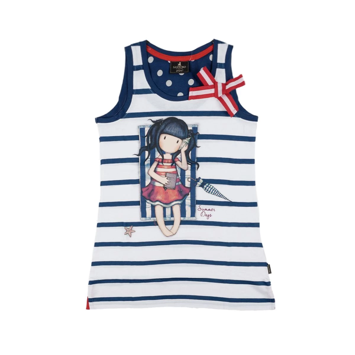 Camicia Da Notte Bambina/ragazza Estiva Summer Days Gorjuss In Cotone 51434 Z036 - immagine 2