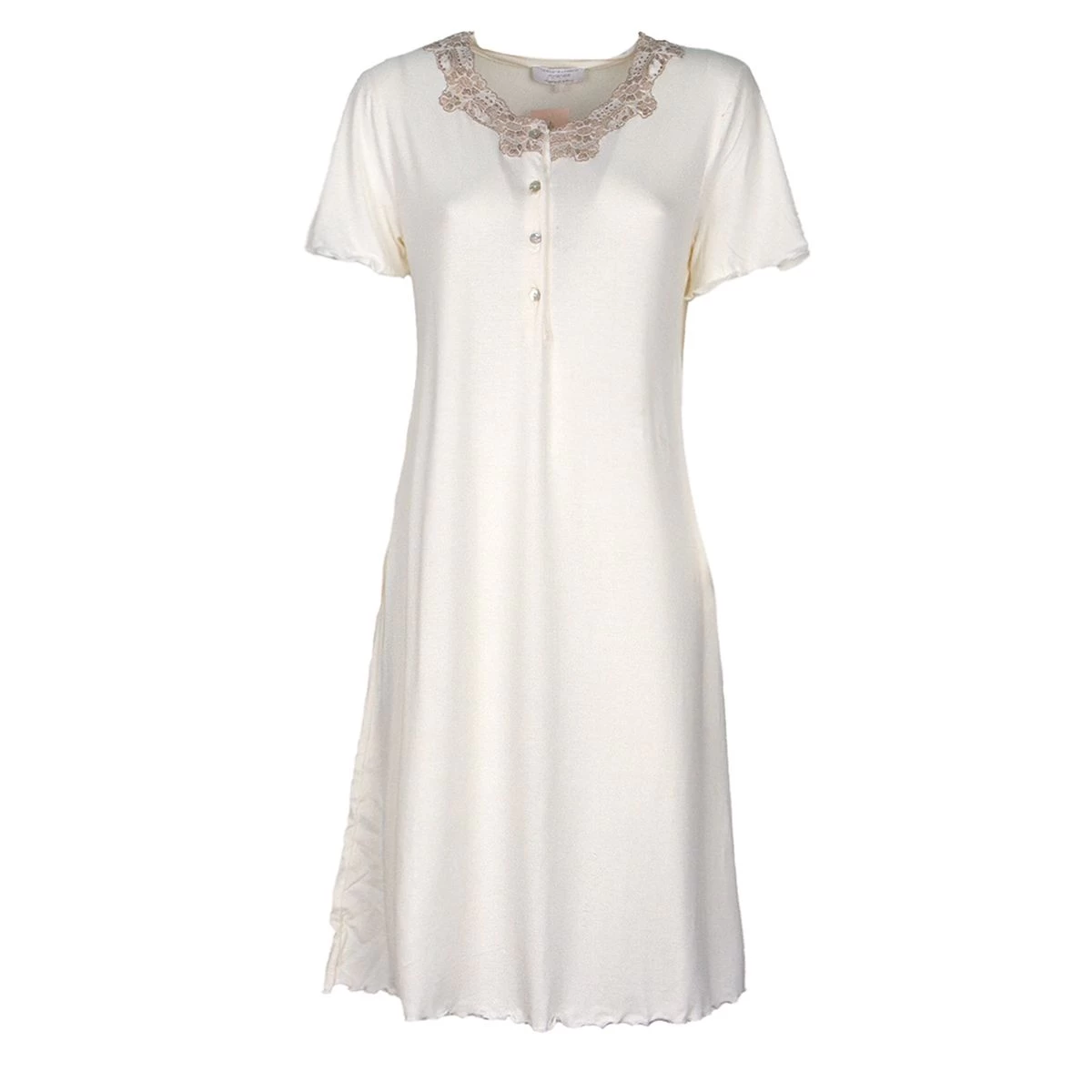 Camicia Da Notte Estiva Noemi Di Toscana Lingerie In Viscosa - Taglie Forti J571 - immagine 3