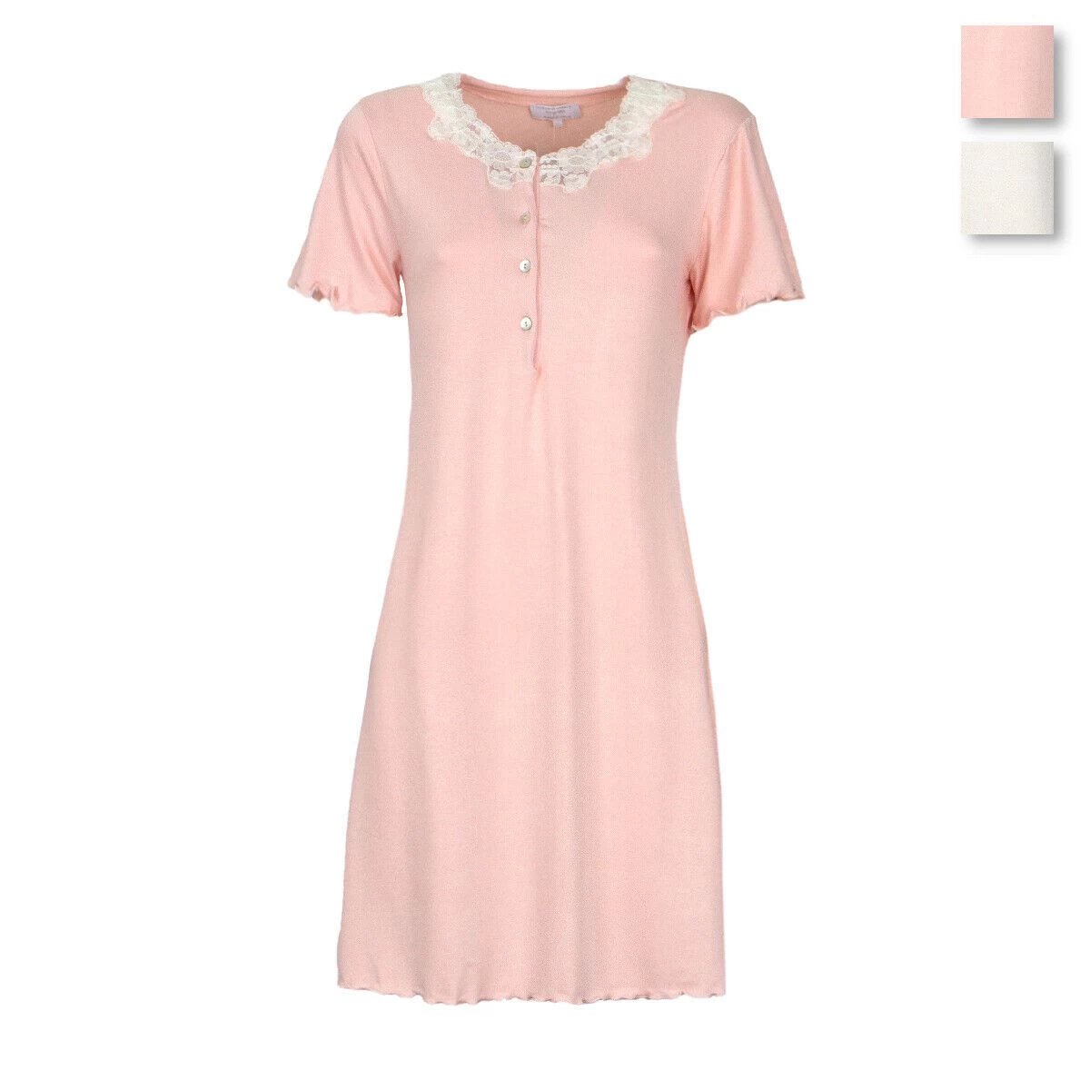 Camicia Da Notte Estiva Noemi Di Toscana Lingerie In Viscosa - Taglie Forti J571