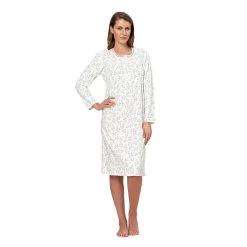 Camicia Da Notte Donna Linclalor In Caldo Cotone 92415 - Fino Alla Tg 60 V385