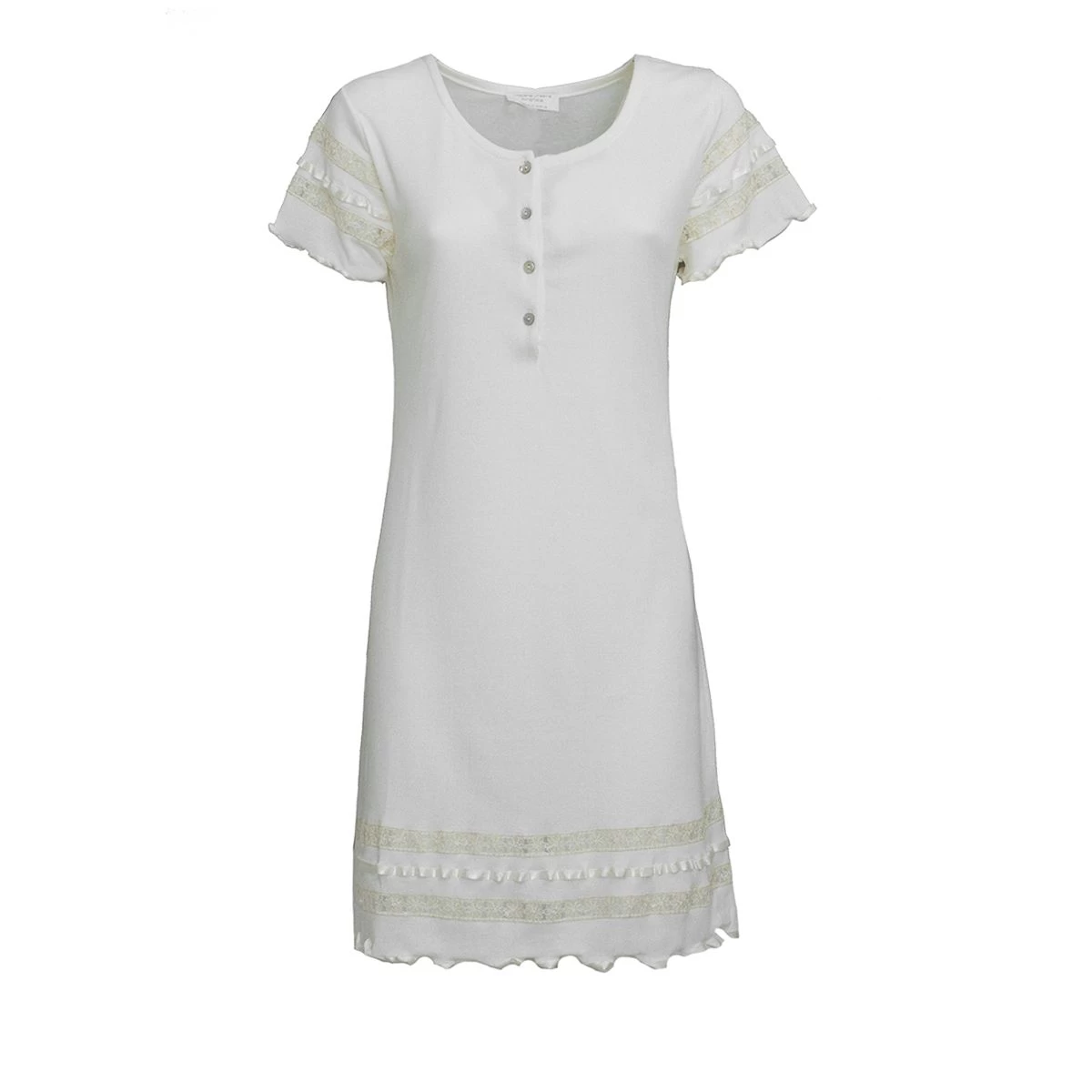 Camicia Da Notte Titta Di Toscana Lingerie A Mezza Manica S737 - immagine 2