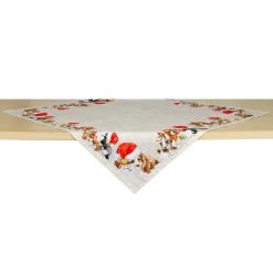 Centrotavola Natalizio Birillo In Puro Cotone 90x90 Cm X049