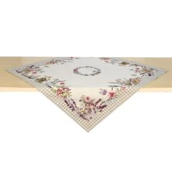 Centrotavola Quadrato Pasquale Coniglietto In Gobelin 100x100 Cm J267