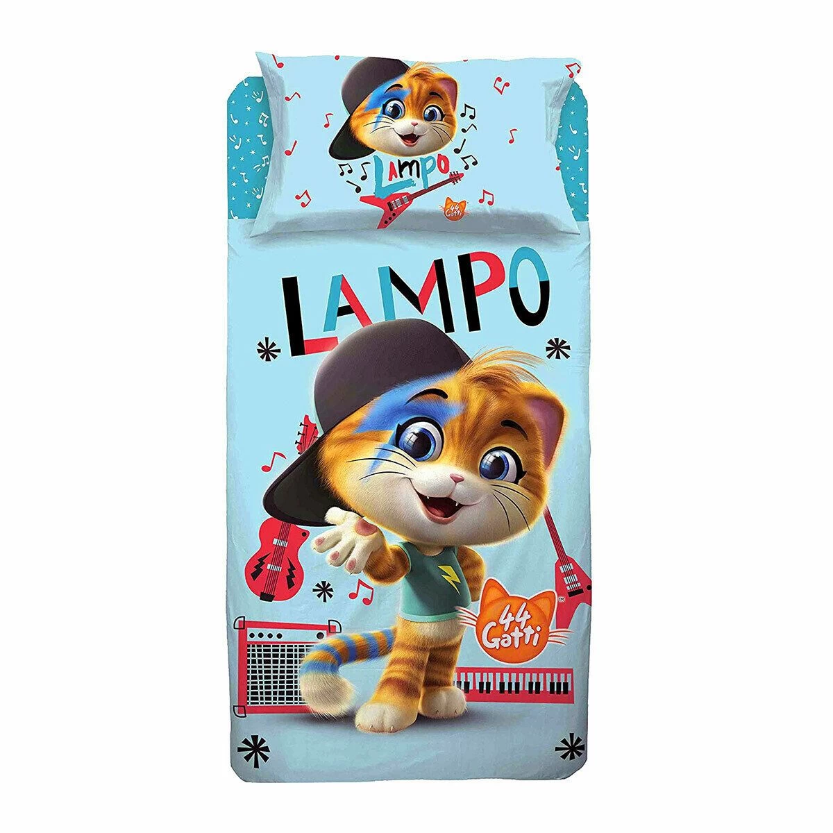 Completo Lenzuola Lampo 44 Gatti Singolo Una Piazza Z300