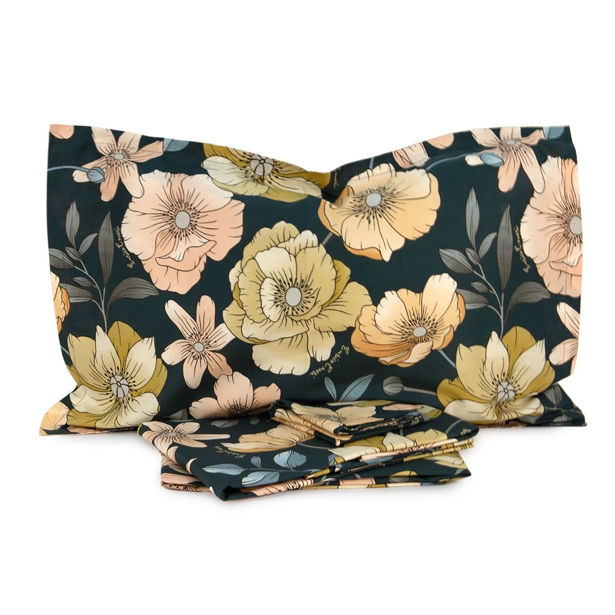 Completo Lenzuola Demetra Di Enrico Coveri In Percalle Matrimoniale Maxi J236 - immagine 2