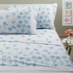 Completo Lenzuola Albarosa Di Caleffi In Flanella Matrimoniale W097