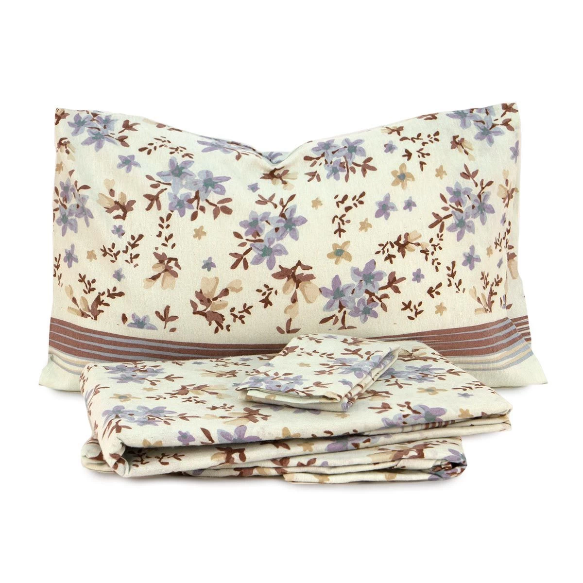 Completo Lenzuola In Flanella Bice Di Pompea - Dimensioni Varie J210 - immagine 2