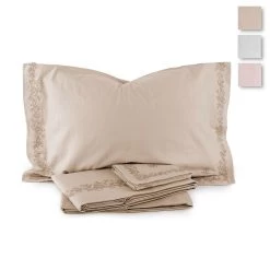 Completo Lenzuola Satina Di Laura Biagiotti In Flanella Matrimoniale Maxi W109