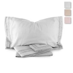 Completo Lenzuola Valencia Di Laura Biagiotti In Flanella Matrimoniale Maxi W107