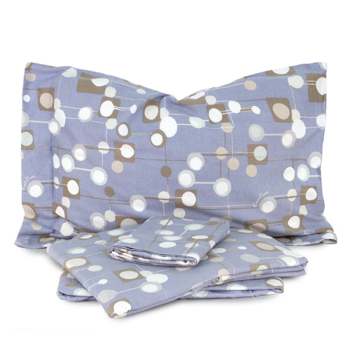 Completo Lenzuola In Flanella Milo Di Enrico Coveri Matrimoniale Maxi J238 - immagine 2