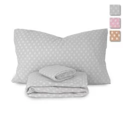 Completo Lenzuola Pois In Pile Di Morbidissimi - Dimensioni Varie J927