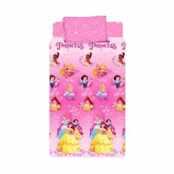 Completo Lenzuola Principesse Disney In Cotone - Dimensioni Varie U723