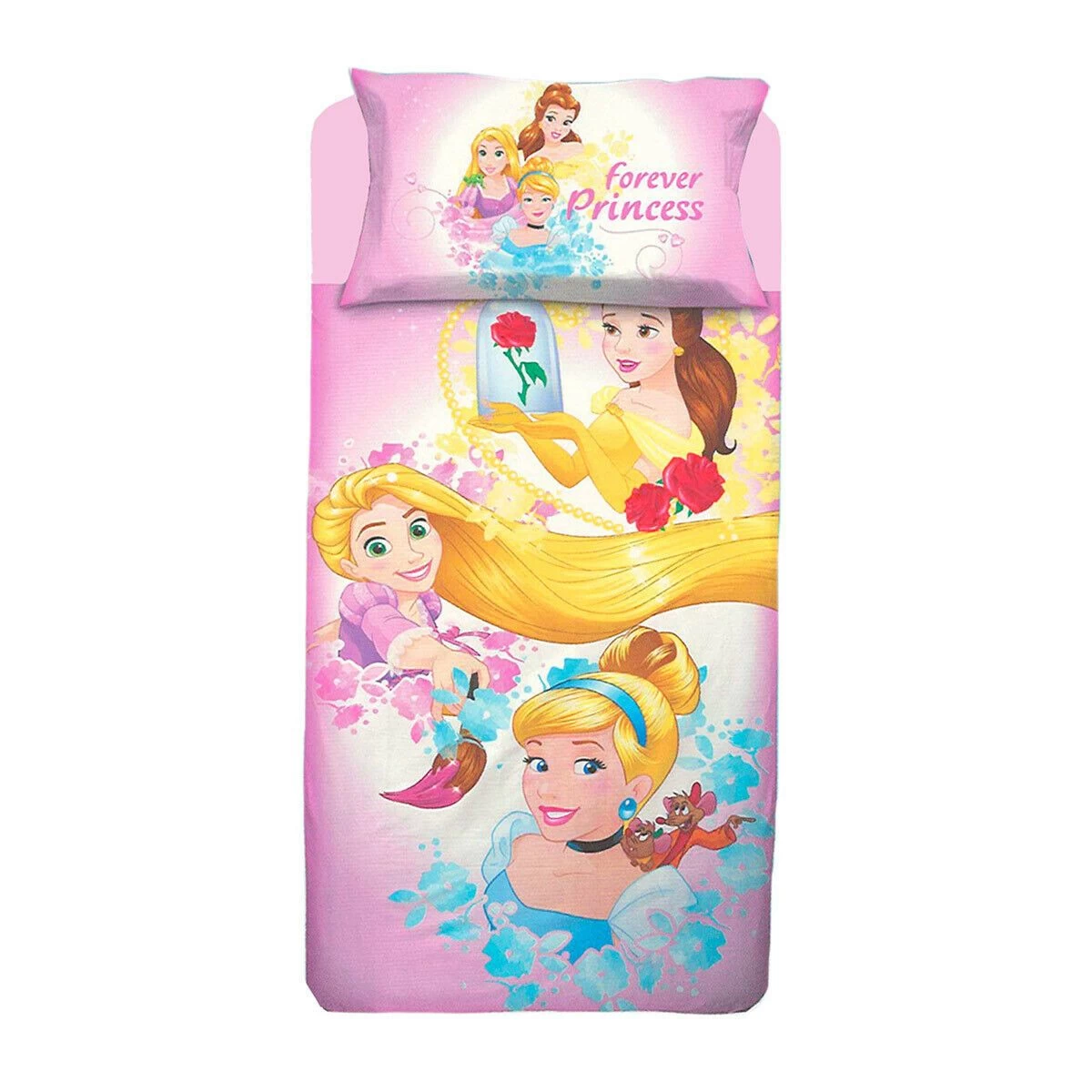 Completo Lenzuola Principesse Disney In Cotone Singolo Una Piazza Z301