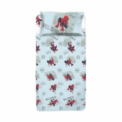 Completo Lenzuola Spiderman Marvel Per Letto Singolo W999