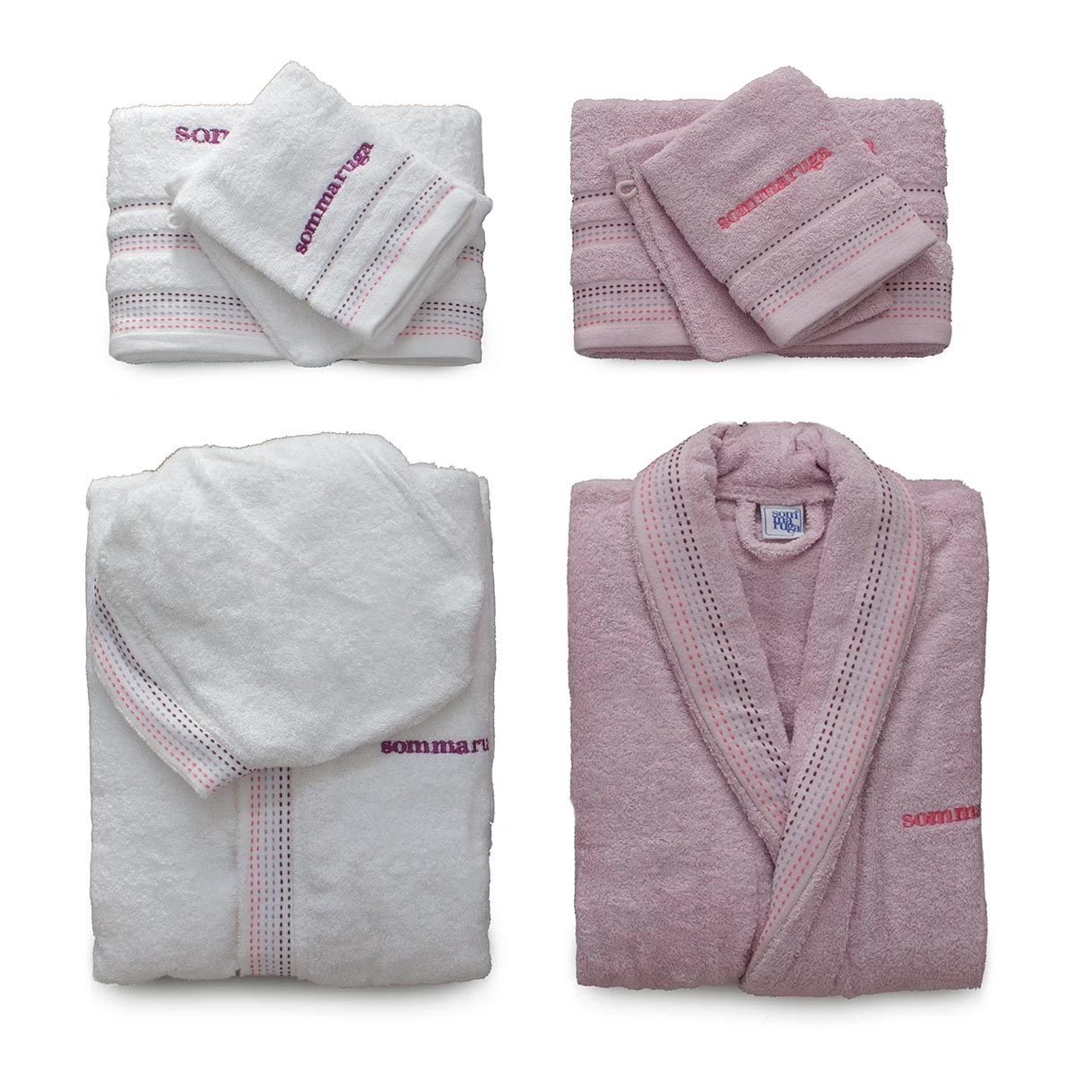 Completo Bagno Sommaruga 8 Pz Penelope Uomo&Donna Spugna Di Cotone Q369 - immagine 4