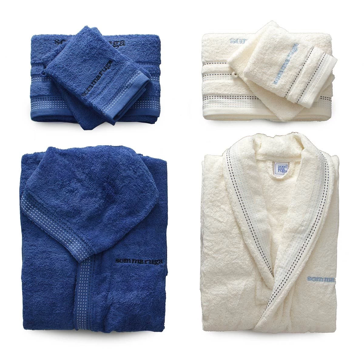 Completo Bagno Sommaruga 8 Pz Penelope Uomo&Donna Spugna Di Cotone Q369 - immagine 2