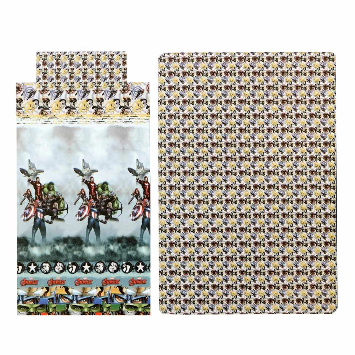 Completo Lenzuola Attacking Team Avengers Di Marvel Singolo Una Piazza R237 - immagine 2