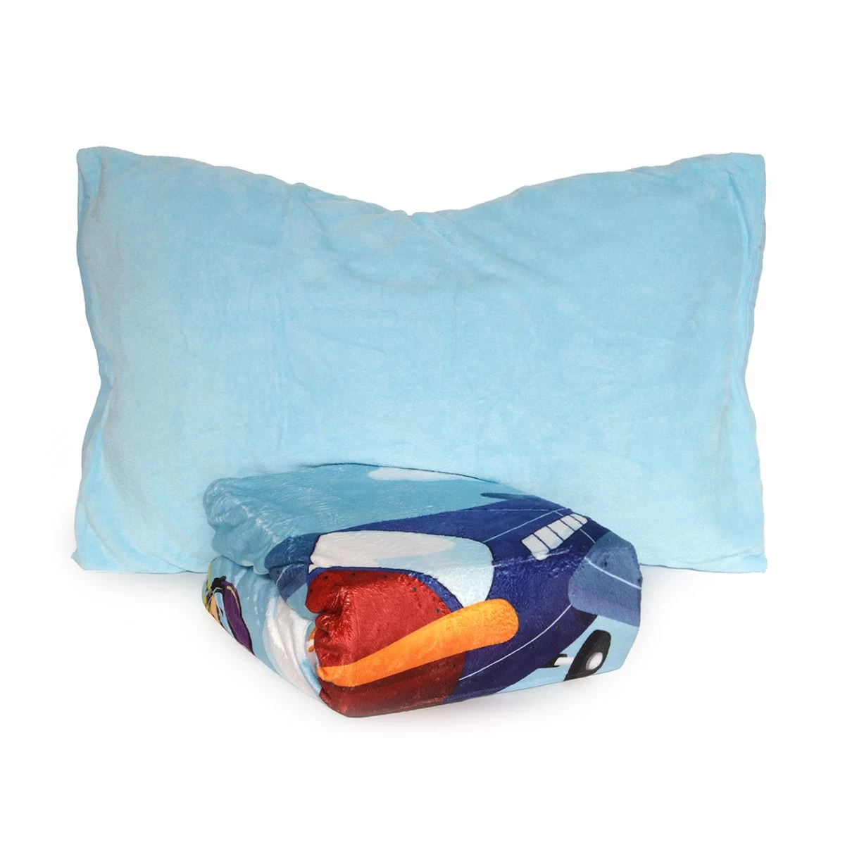 Completo Letto Plaid Gioco YoYo In Pile Aeroplano Singolo Una Piazza T610 - immagine 3