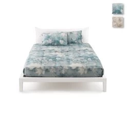 Completo Lenzuola Danae Di Zucchi In Percalle Matrimoniale Due Piazze R662