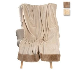 Coperta Plaid In Pile Coral Bordo Vip - Dimensioni Varie J026