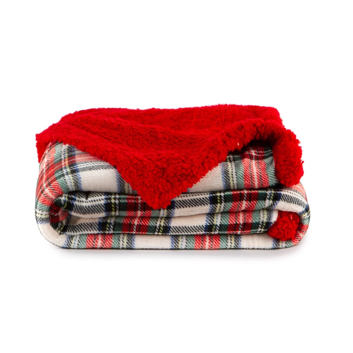 Coperta Plaid Scotland In Pile Coral E Sherpa - Dimensioni Varie J043 - immagine 4