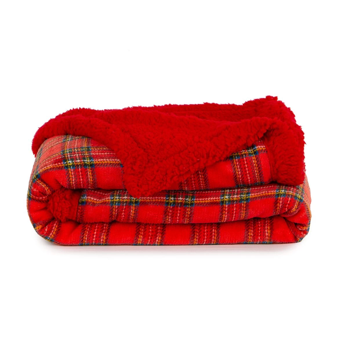 Coperta Plaid Scotland In Pile Coral E Sherpa - Dimensioni Varie J043 - immagine 5