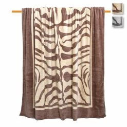 Coperta Plaid Zebra Di Laura Biagiotti In Pile - Dimensioni Varie V344