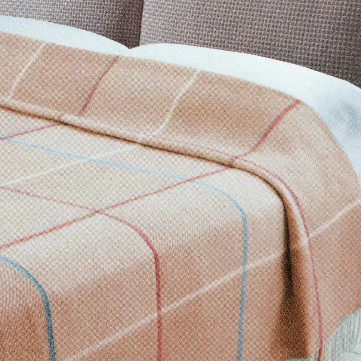 Coperta Misto Lana Lanerossi Art. Elba Con Frange Matrimoniale Due Piazze P730 - immagine 5