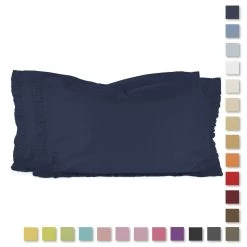 Coppia Federe Per Guanciale Morbidissimi Con Rouches W303