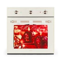 Copriforno Natalizio Candele Con Luci A Led E Musica Z643