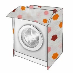 Coprilavatrice Fiorellini Con Chiusura A Zip 80x60x60 Cm Z455