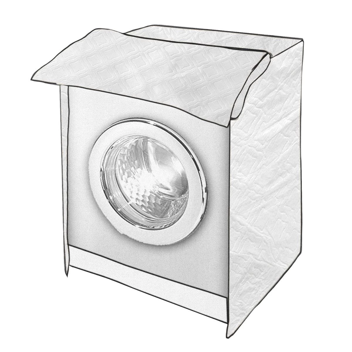 Coprilavatrice Unito Con Chiusura A Zip 80x60x60 Cm Z456 - immagine 6