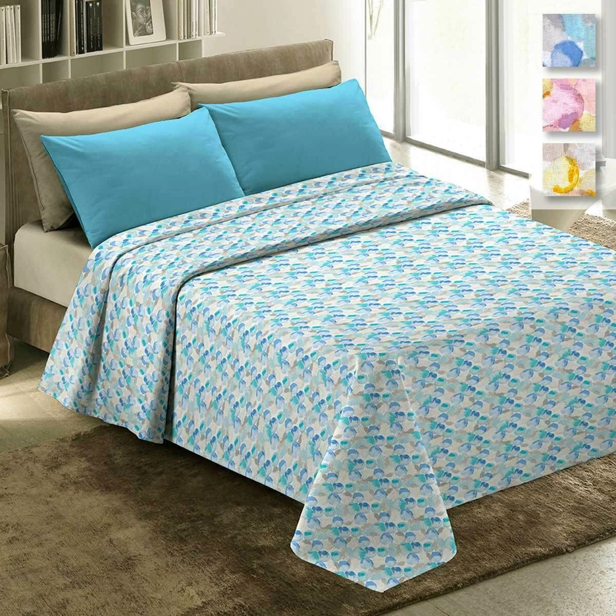 Copriletto Leggero Mykonos Morbidissimi Puro Cotone - Dimensioni Varie Z192