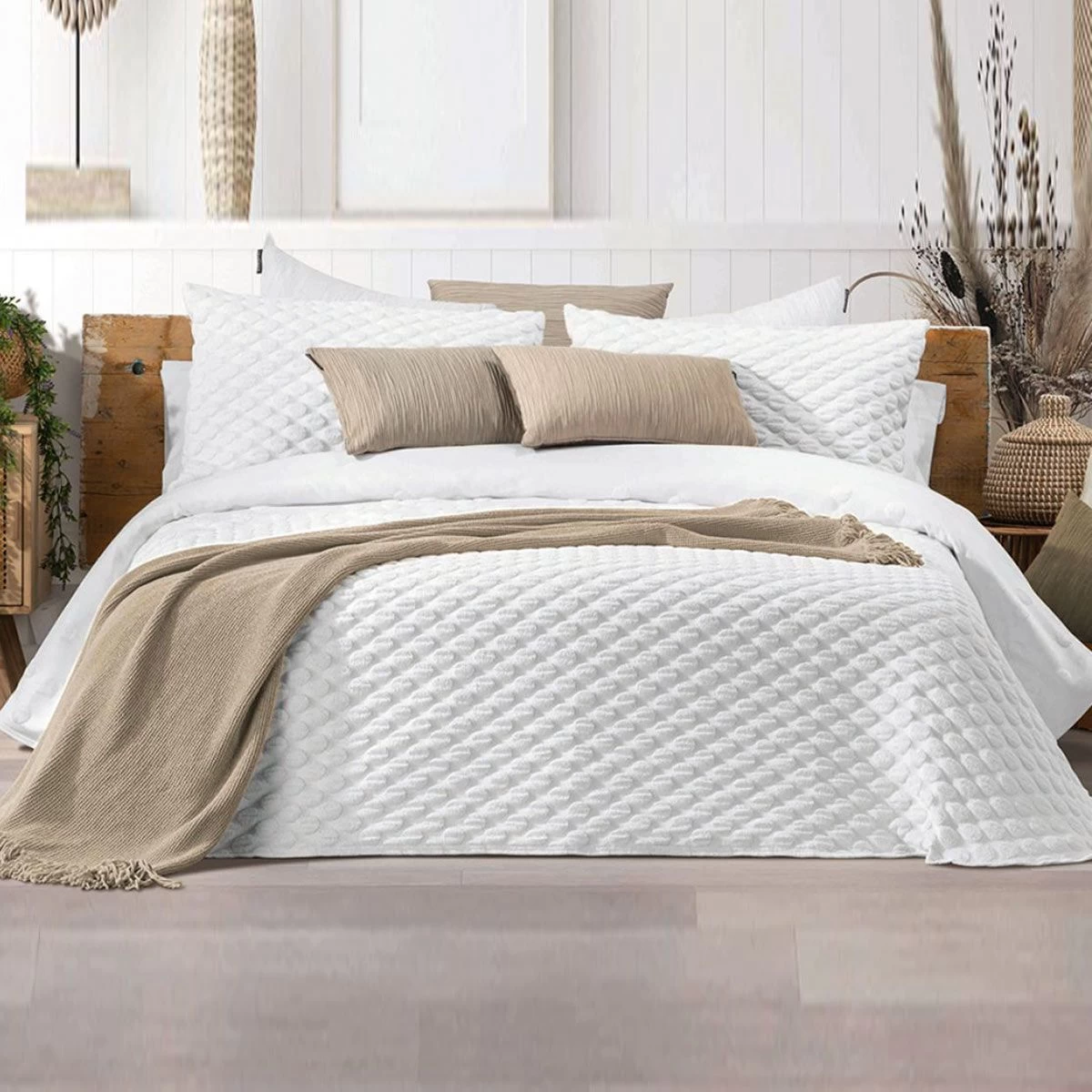 Copriletto Leggero Jacquard Set Point Di Manterol Matrimoniale K073 - immagine 5