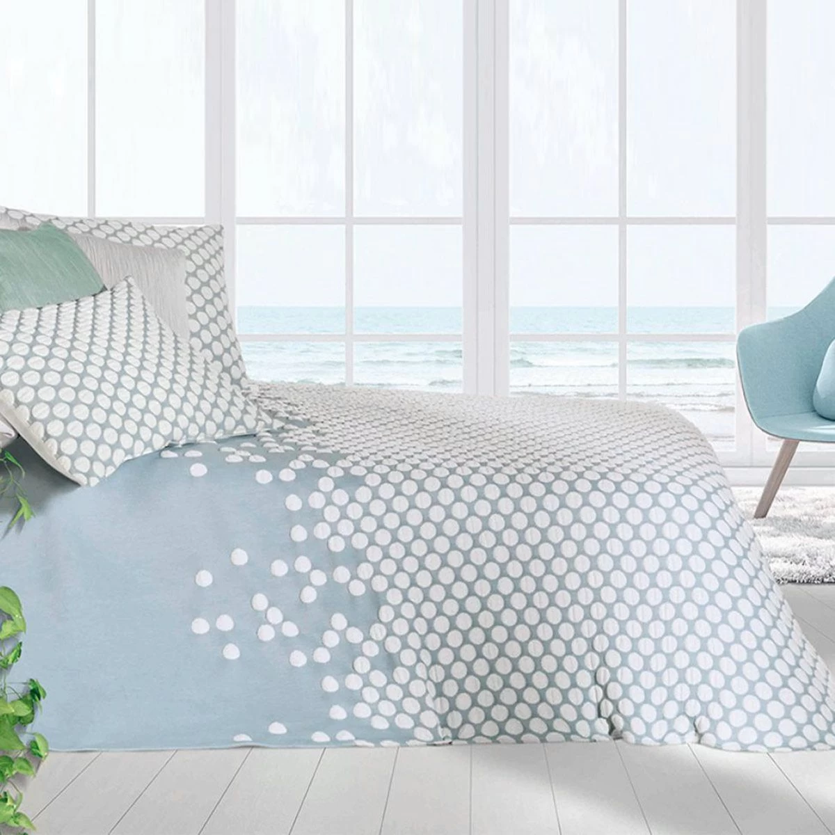 Copriletto Leggero Jacquard Set Point Di Manterol Matrimoniale K073 - immagine 3