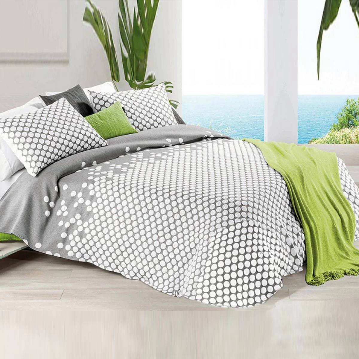 Copriletto Leggero Jacquard Set Point Di Manterol Matrimoniale K073 - immagine 4