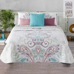 Copriletto Leggero Paisley Di Manterol Matrimoniale Y545