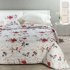 Copriletto Trapuntato Soave Di Caleffi In Microfibra Matrimoniale Y468