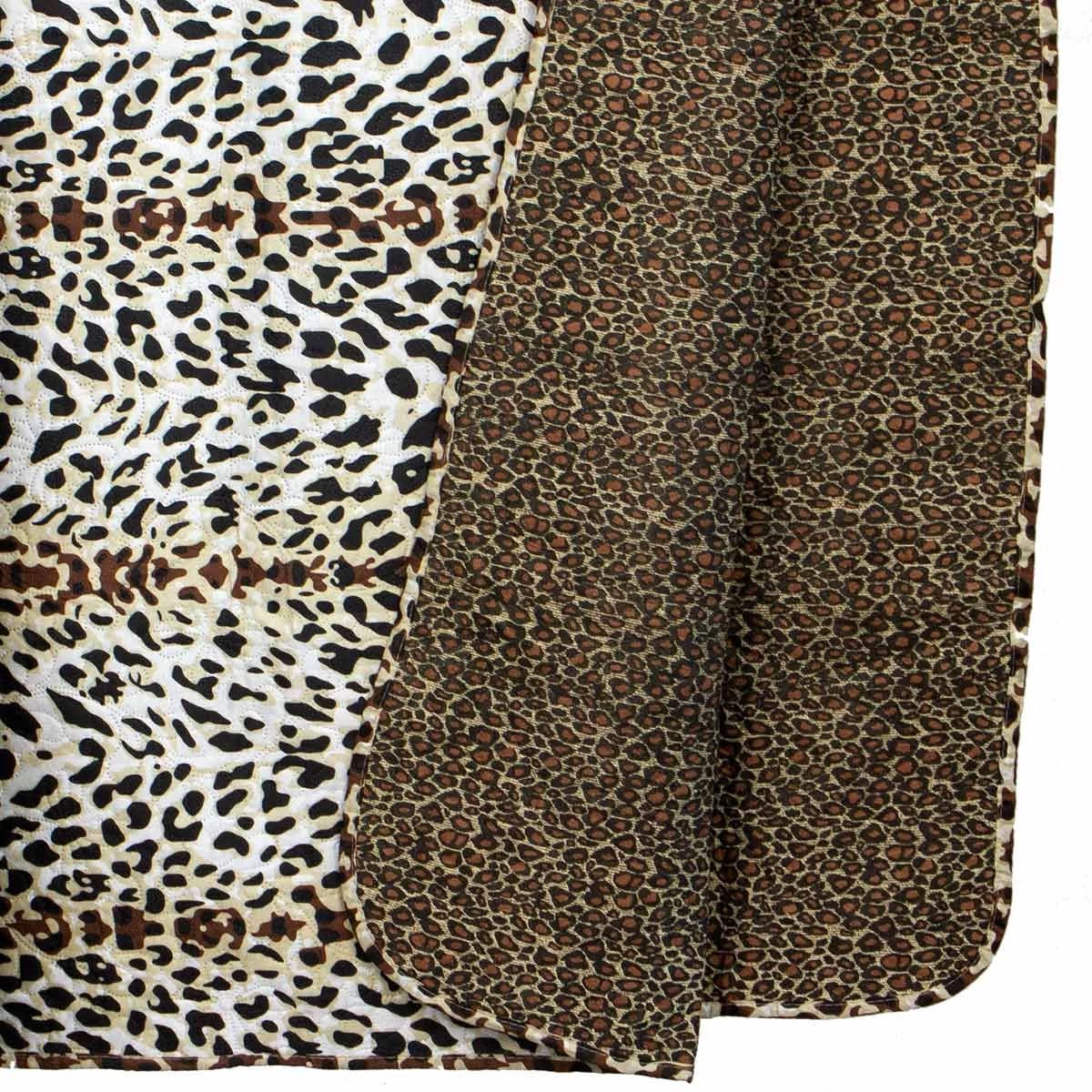 Copriletto Trapuntato Trapuntino Glamour Leopardato Matrimoniale J465 - immagine 2