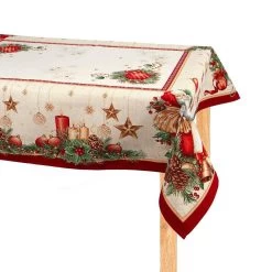 Copritavolo Tovaglia Natalizio Christmas Carol In Gobelin - Dimensioni Varie K902
