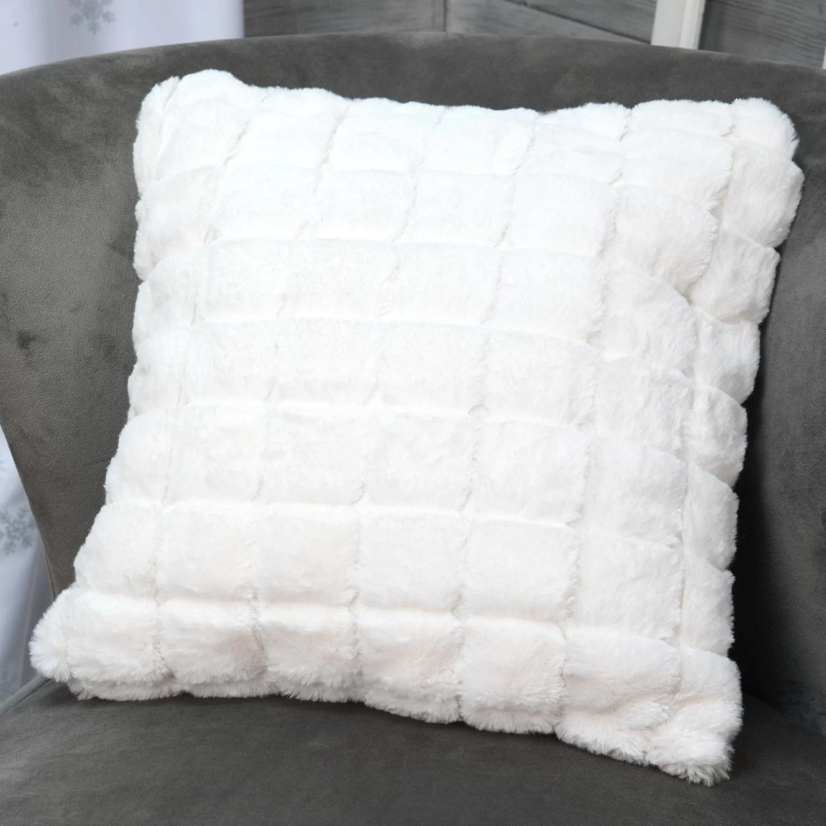 Cuscino Arredo Lumineux In Ecopelliccia 40x40 Cm K935 - immagine 2